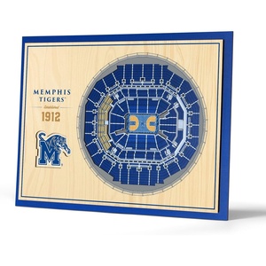image:imageYouTheFan NCAA Butler Bulldogs 5Layer StadiumView 3D Wall Art  Hinkle FieldhouseMemphis Tigers