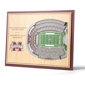 image:imageYouTheFan NCAA Butler Bulldogs 5Layer StadiumView 3D Wall Art  Hinkle FieldhouseMississippi State Bulldogs