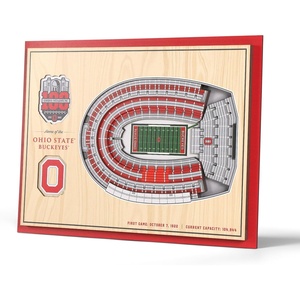 image:imageYouTheFan NCAA Butler Bulldogs 5Layer StadiumView 3D Wall Art  Hinkle FieldhouseOhio State Buckeyes 100th