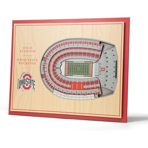 image:imageYouTheFan NCAA Butler Bulldogs 5Layer StadiumView 3D Wall Art  Hinkle FieldhouseOhio State Buckeyes