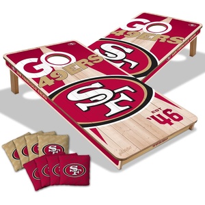 image:imageYouTheFan NFL 2 x 4 Professional Wood Cornhole Game with Logo BagsTeam Colors