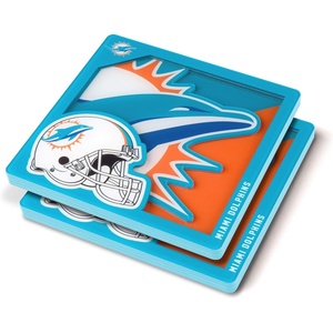 image:imageYouTheFan NFL 3D Logo Series CoasterMiami Dolphins