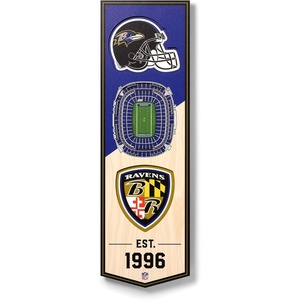 image:imageYouTheFan NFL 3D Stadium Banner  6x19Baltimore Ravens
