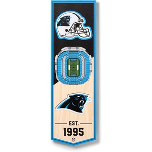 image:imageYouTheFan NFL 3D Stadium Banner  6x19Carolina Panthers