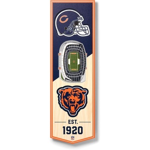 image:imageYouTheFan NFL 3D Stadium Banner  6x19Chicago Bears