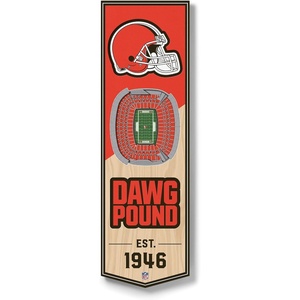 image:imageYouTheFan NFL 3D Stadium Banner  6x19Cleveland Browns