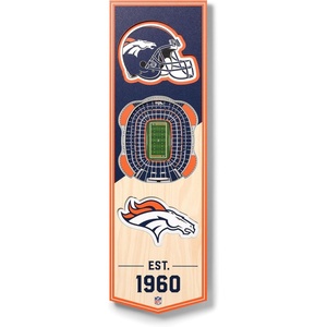 image:imageYouTheFan NFL 3D Stadium Banner  6x19Denver Broncos