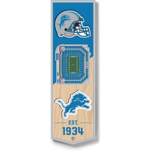 image:imageYouTheFan NFL 3D Stadium Banner  6x19Detroit Lions