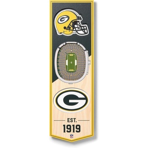 image:imageYouTheFan NFL 3D Stadium Banner  6x19Green Bay Packers