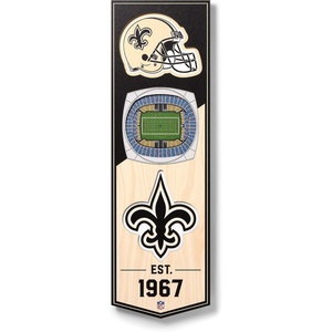 image:imageYouTheFan NFL 3D Stadium Banner  6x19New Orleans Saints