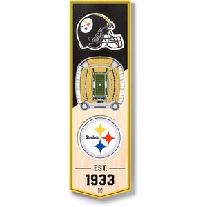 image:imageYouTheFan NFL 3D Stadium Banner  6x19Pittsburgh Steelers
