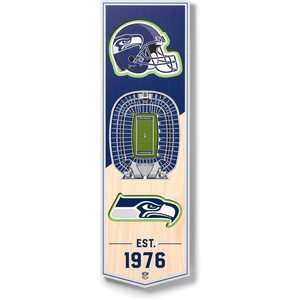 image:imageYouTheFan NFL 3D Stadium Banner  6x19Seattle Seahawks