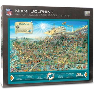 image:imageYouTheFan NFL Joe Journeyman 18 x 24 500Piece Team PuzzleMiami Dolphins