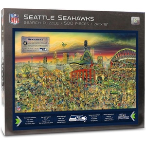 image:imageYouTheFan NFL Joe Journeyman 18 x 24 500Piece Team PuzzleSeattle Seahawks