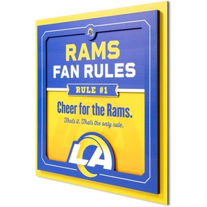 image:imageYouTheFan Officiallylicensed NFL Fan Rules Wall Art multiple layers humorous team artwork sports fan motto showcases funny rules indoor decorLos Angeles Rams
