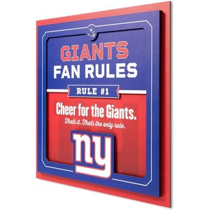 image:imageYouTheFan Officiallylicensed NFL Fan Rules Wall Art multiple layers humorous team artwork sports fan motto showcases funny rules indoor decorNew York Giants