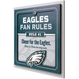 image:imageYouTheFan Officiallylicensed NFL Fan Rules Wall Art multiple layers humorous team artwork sports fan motto showcases funny rules indoor decorPhiladelphia Eagles