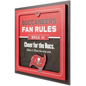 image:imageYouTheFan Officiallylicensed NFL Fan Rules Wall Art multiple layers humorous team artwork sports fan motto showcases funny rules indoor decorTampa Bay Buccaneers