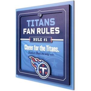 image:imageYouTheFan Officiallylicensed NFL Fan Rules Wall Art multiple layers humorous team artwork sports fan motto showcases funny rules indoor decorTennessee Titans