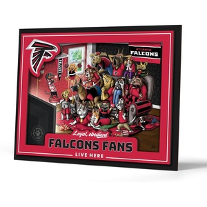image:imageYouTheFan Officiallylicensed NFL Purebred 3D Wall Art  Humorous original handdrawn cartoon artwork multilayer funny gift indoor team decorAtlanta Falcons