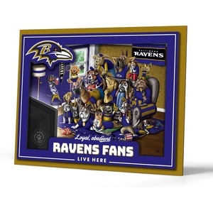 image:imageYouTheFan Officiallylicensed NFL Purebred 3D Wall Art  Humorous original handdrawn cartoon artwork multilayer funny gift indoor team decorBaltimore Ravens