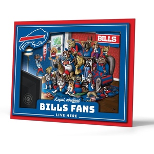 image:imageYouTheFan Officiallylicensed NFL Purebred 3D Wall Art  Humorous original handdrawn cartoon artwork multilayer funny gift indoor team decorBuffalo Bills