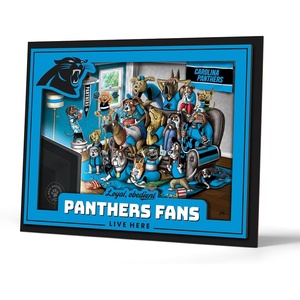 image:imageYouTheFan Officiallylicensed NFL Purebred 3D Wall Art  Humorous original handdrawn cartoon artwork multilayer funny gift indoor team decorCarolina Panthers