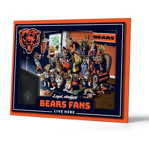 image:imageYouTheFan Officiallylicensed NFL Purebred 3D Wall Art  Humorous original handdrawn cartoon artwork multilayer funny gift indoor team decorChicago Bears