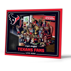 image:imageYouTheFan Officiallylicensed NFL Purebred 3D Wall Art  Humorous original handdrawn cartoon artwork multilayer funny gift indoor team decorHouston Texans