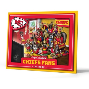 image:imageYouTheFan Officiallylicensed NFL Purebred 3D Wall Art  Humorous original handdrawn cartoon artwork multilayer funny gift indoor team decorKansas City Chiefs