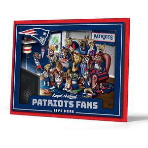image:imageYouTheFan Officiallylicensed NFL Purebred 3D Wall Art  Humorous original handdrawn cartoon artwork multilayer funny gift indoor team decorNew England Patriots