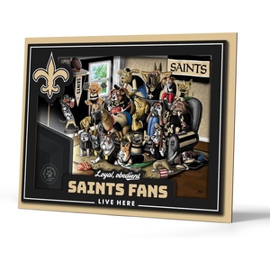 image:imageYouTheFan Officiallylicensed NFL Purebred 3D Wall Art  Humorous original handdrawn cartoon artwork multilayer funny gift indoor team decorNew Orleans Saints