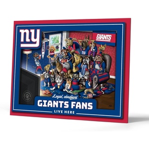 image:imageYouTheFan Officiallylicensed NFL Purebred 3D Wall Art  Humorous original handdrawn cartoon artwork multilayer funny gift indoor team decorNew York Giants