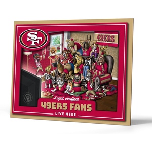 image:imageYouTheFan Officiallylicensed NFL Purebred 3D Wall Art  Humorous original handdrawn cartoon artwork multilayer funny gift indoor team decorSan Francisco 49ers