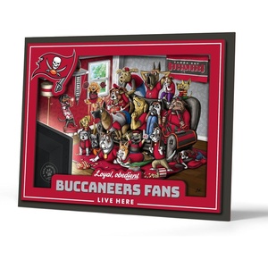 image:imageYouTheFan Officiallylicensed NFL Purebred 3D Wall Art  Humorous original handdrawn cartoon artwork multilayer funny gift indoor team decorTampa Bay Buccaneers