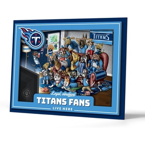 image:imageYouTheFan Officiallylicensed NFL Purebred 3D Wall Art  Humorous original handdrawn cartoon artwork multilayer funny gift indoor team decorTennessee Titans