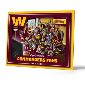image:imageYouTheFan Officiallylicensed NFL Purebred 3D Wall Art  Humorous original handdrawn cartoon artwork multilayer funny gift indoor team decorWashington Commanders
