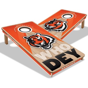 image:imageYouTheFan NFL 2 x 4 Slogan Series Professional Wood Cornhole GameCincinnati Bengals