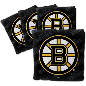 image:imageYouTheFan OfficiallyLicensed NHL Set of 4 Cornhole Bags  All Weather Regulation 6 x 6 Size  16oz Weight  Designed in USABoston Bruins  Black