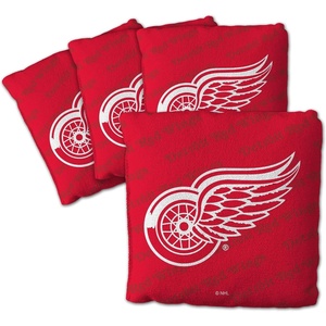 image:imageYouTheFan OfficiallyLicensed NHL Set of 4 Cornhole Bags  All Weather Regulation 6 x 6 Size  16oz Weight  Designed in USADetroit Red Wings  Red