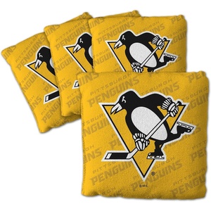 image:imageYouTheFan OfficiallyLicensed NHL Set of 4 Cornhole Bags  All Weather Regulation 6 x 6 Size  16oz Weight  Designed in USAPittsburgh Penguins  Yellow