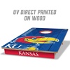 image:imageYouTheFan NCAA 2 x 3 Wood Cornhole Game with Logo BagsKansas Jayhawks