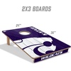 image:imageYouTheFan NCAA 2 x 3 Wood Cornhole Game with Logo BagsKansas State Wildcats