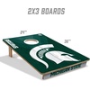 image:imageYouTheFan NCAA 2 x 3 Wood Cornhole Game with Logo BagsMichigan State Spartans