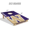 image:imageYouTheFan NCAA 2 x 3 Wood Cornhole Game with Logo BagsWashington Huskies