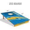 image:imageYouTheFan NFL 2 x 3 Wood Cornhole Game with Logo BagsTeam Colors