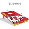 image:imageYouTheFan NFL 2 x 3 Wood Cornhole Game with Logo BagsTeam Colors