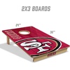 image:imageYouTheFan NFL 2 x 3 Wood Cornhole Game with Logo BagsTeam Colors