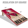 image:imageYouTheFan NFL 2 x 4 Slogan Series Professional Wood Cornhole Game with Logo BagsArizona Cardinals