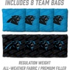 image:imageYouTheFan NFL 2 x 4 Slogan Series Professional Wood Cornhole Game with Logo BagsCarolina Panthers